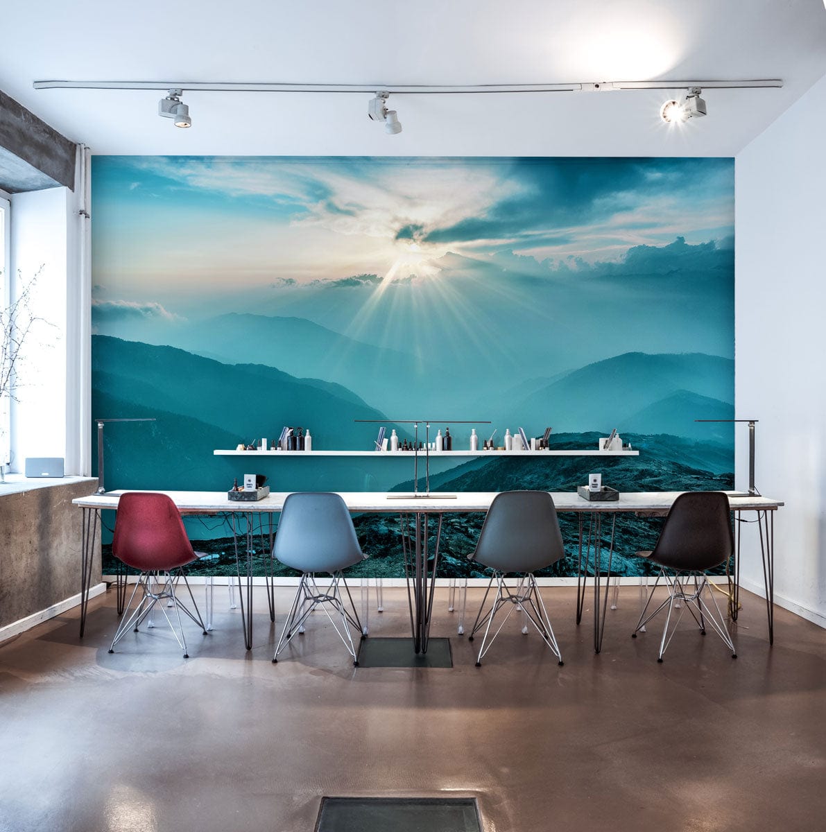 Sunrise Mountain Landscape Wall Mural