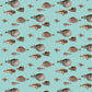 Aquatic Fish Teal Ocean Mural Wallpaper