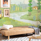 Fresh Green Landscape Custom Wallpaper Design