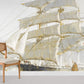 Vintage Nautical Ship Seascape Mural Wallpaper