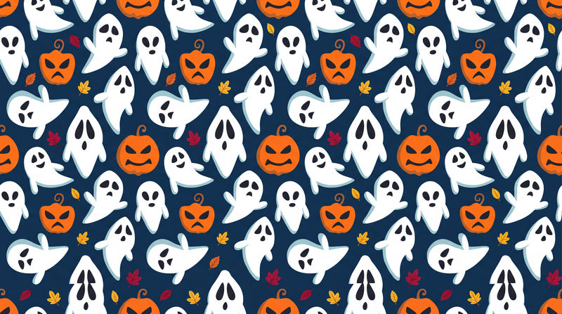 Ghosts Jack O Lanterns and Candy Halloween Wallpaper Mural