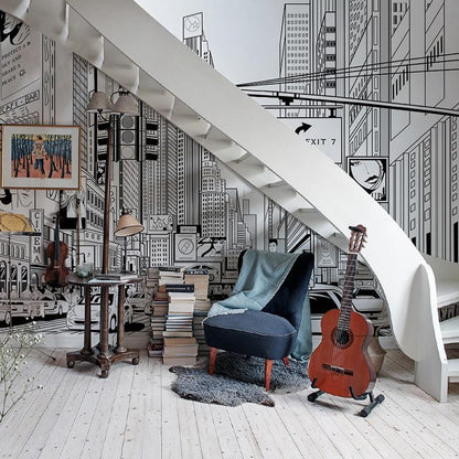 New York City Street wallpaper mural custom design