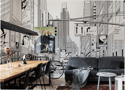 landmark city scenery wallpaper mural