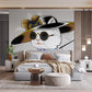 Elegant Woman Cat Printed Wallpaper Mural to Adorn Your Bedroom