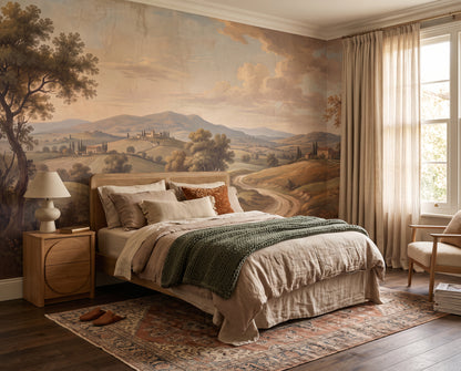 Ochre Tuscan Hills Wallpaper Mural