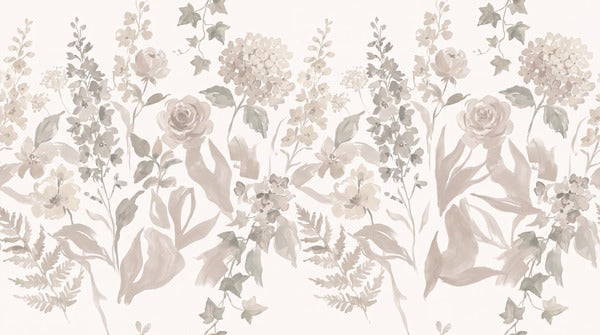Ochre Botanical Silhouette Wallpaper Mural - 7