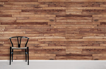 Muro di Carta da Parati in Trama Geometrica Moderna in Legno