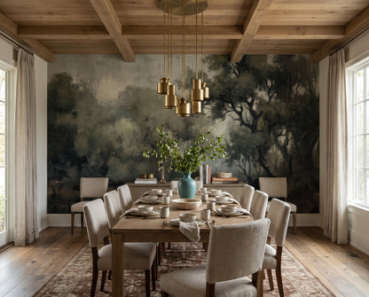 Olive Botanical Forest Wallpaper Mural