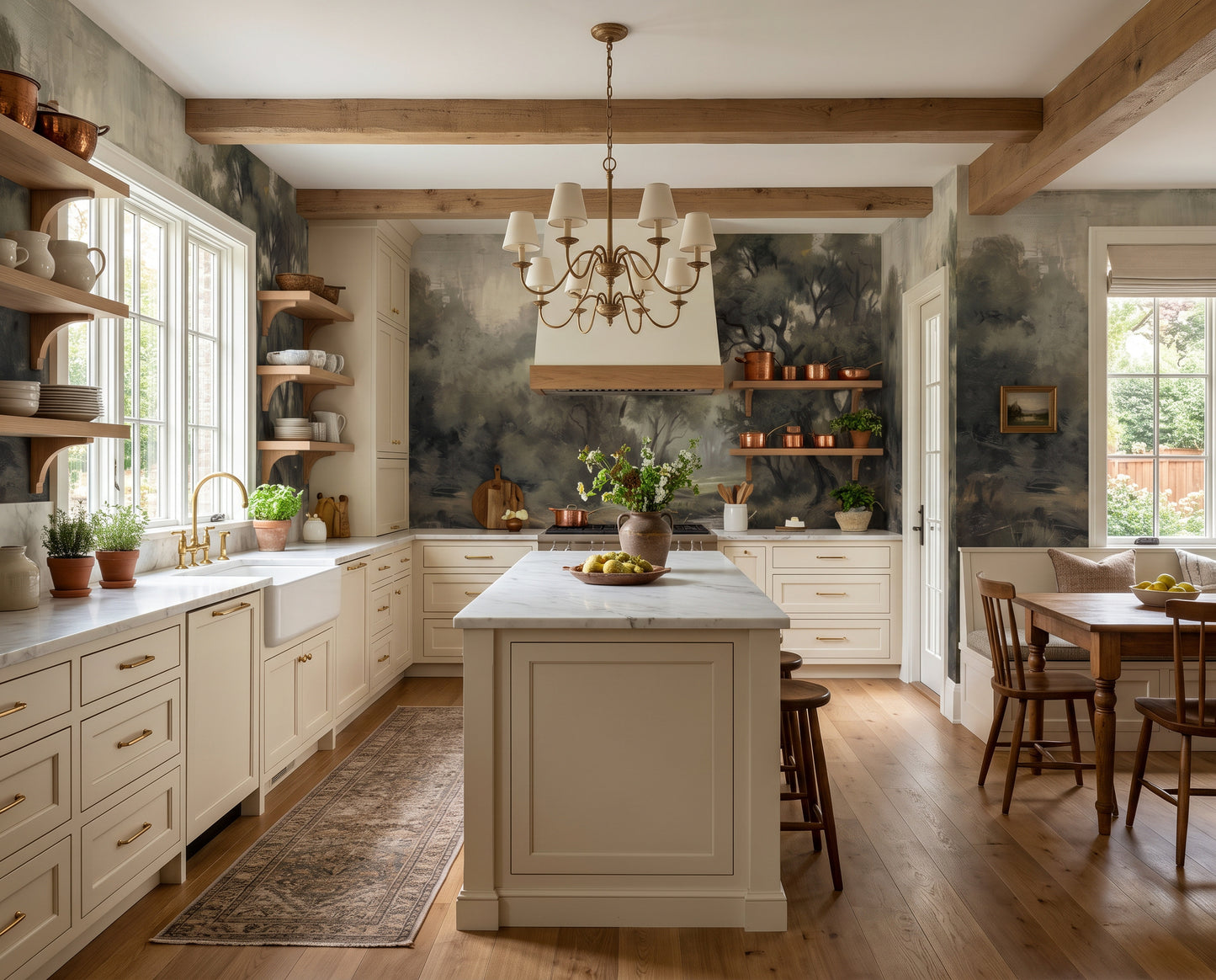 Olive Botanical Forest Wallpaper Mural