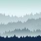 Misty Forest Silhouette Wallpaper Mural