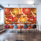 Spicy Cinnamon Citrus Floral Mural Wallpaper