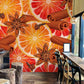 Spicy Cinnamon Citrus Floral Mural Wallpaper