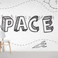 Monochrome Space Adventure Kids Mural Wallpaper