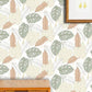 Botanical Leaf Print Neutral Wallpaper Mural