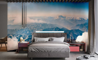 View of the Mountains Wallpaper Mural for Use in Decorating Bedrooms