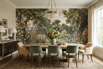 Olive Flower Garden Woodland Wallpaper Mural