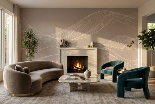 Sand Waves Wallpaper Mural room scene