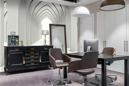 Gothic Arch Serenity Mural Wallpaper in office