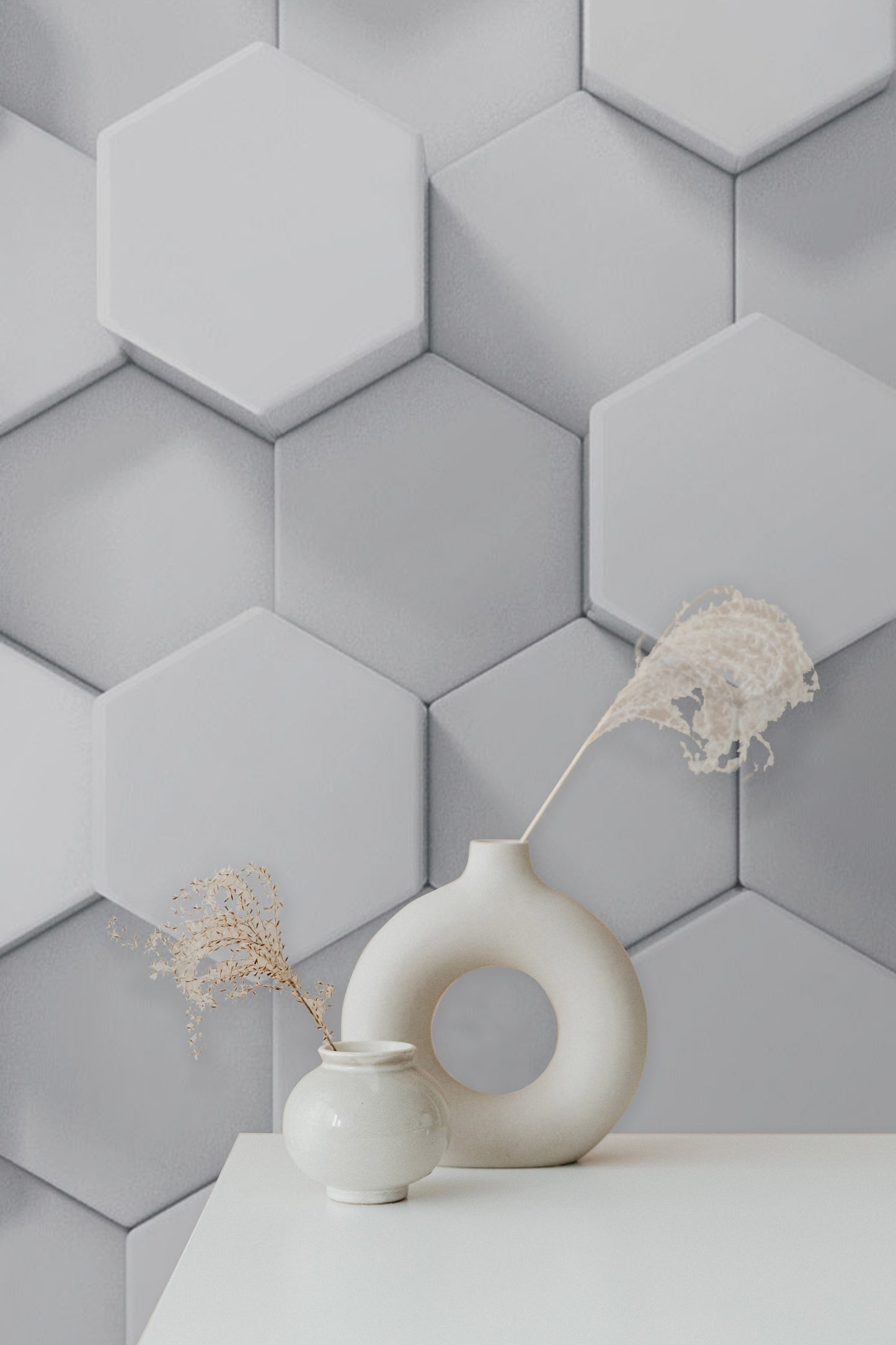 Hexagonal Serenity Mural Wallpaper