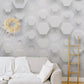 Futuristic Hexagonal Design Mural Wallpaper