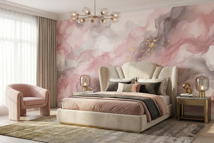 Pink Marble Wallpaper Mural view 4