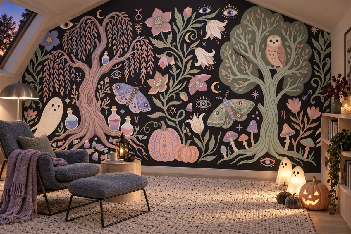Enchanted Ghosts and Owls Halloween Wallpaper Mural - image 4