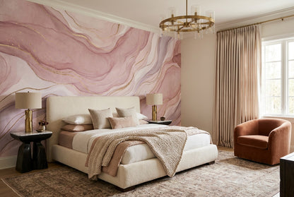 Pink Marble Wallpaper Mural view 4