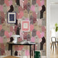 Whimsical Cat Pattern Wallpaper Mural