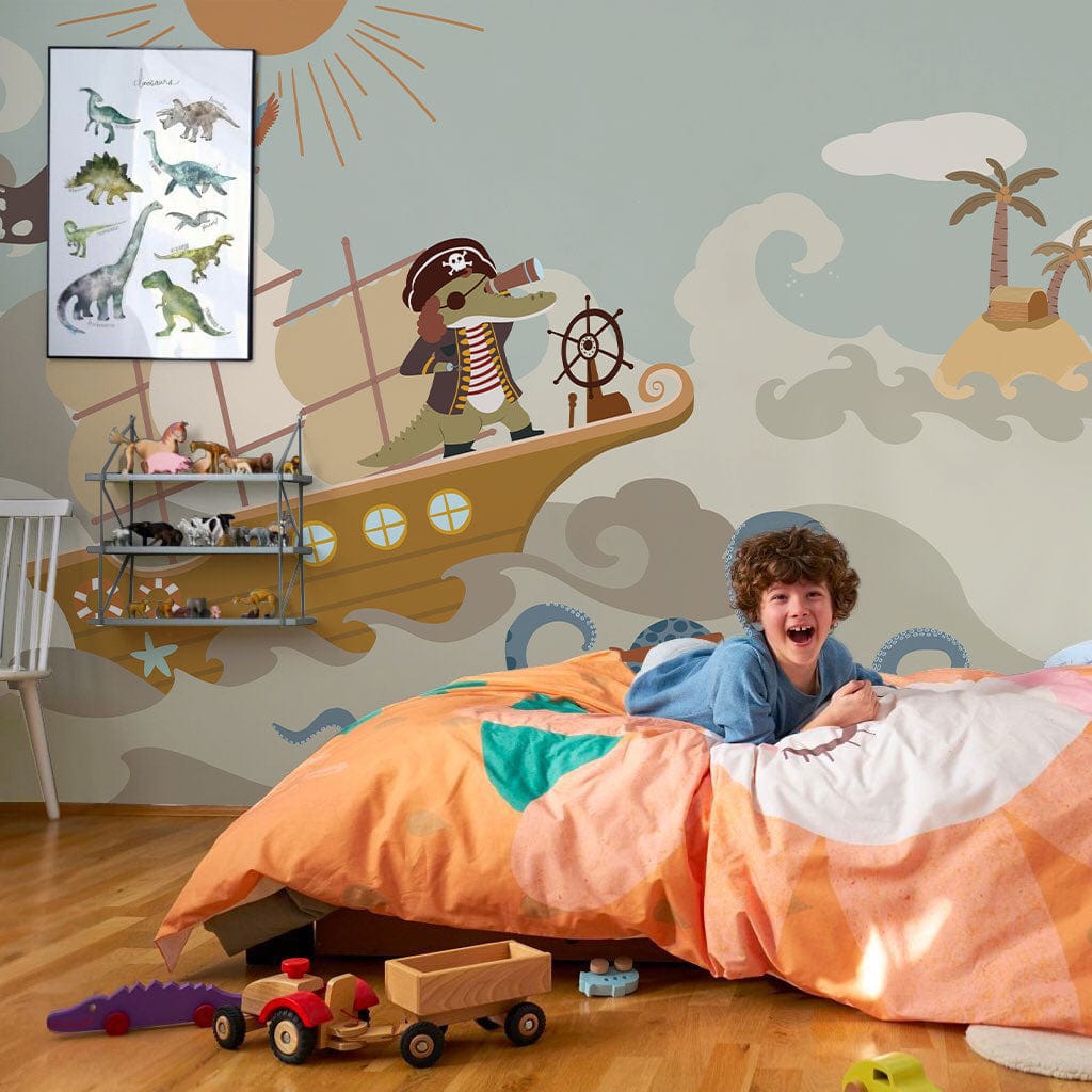 Pirate Adventure Kids Room Mural Wallpaper