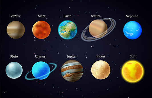 Planetary Solar System Space Mural Wallpaper