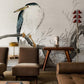 Elegant Heron Japanese Art Mural Wallpaper