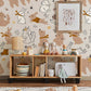 Whimsical Woodland Animals Nursery Mural Wallpaper