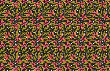 Wallpaper Mural with Petunias and Leaves for Home Decor