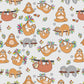 Whimsical Sloth Pattern Kids Wallpaper Mural