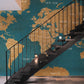 Vintage World Map Textured Mural Wallpaper