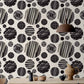 Abstract Black and White Mural Wallpaper in dining room