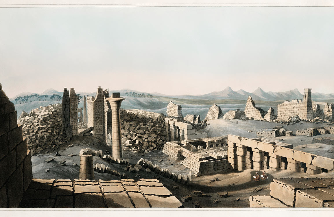Ancient City Ruins Landscape Mural Wallpaper