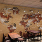 Vintage World Map Animal Mural Wallpaper