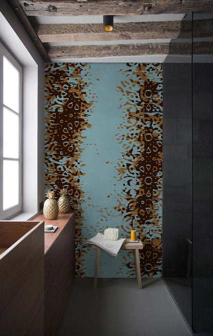 custom rustic art industrial wallpaper mural for hallway