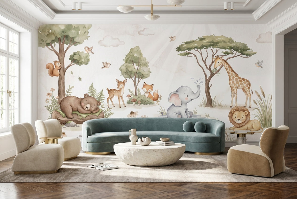 Sage Animals Wallpaper Mural view 4