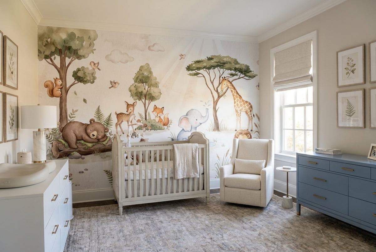 Sage Animals Wallpaper Mural view 5