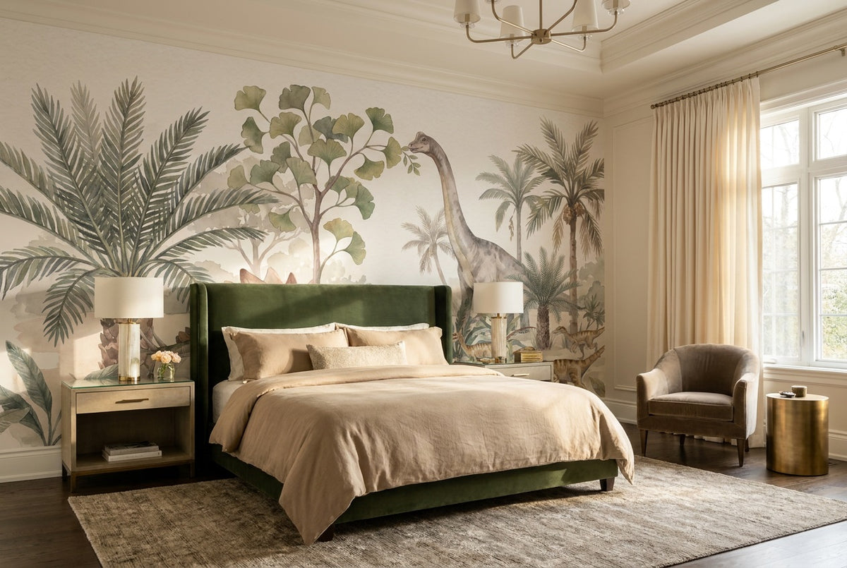 Sage Dinosaur Wallpaper Mural room scene