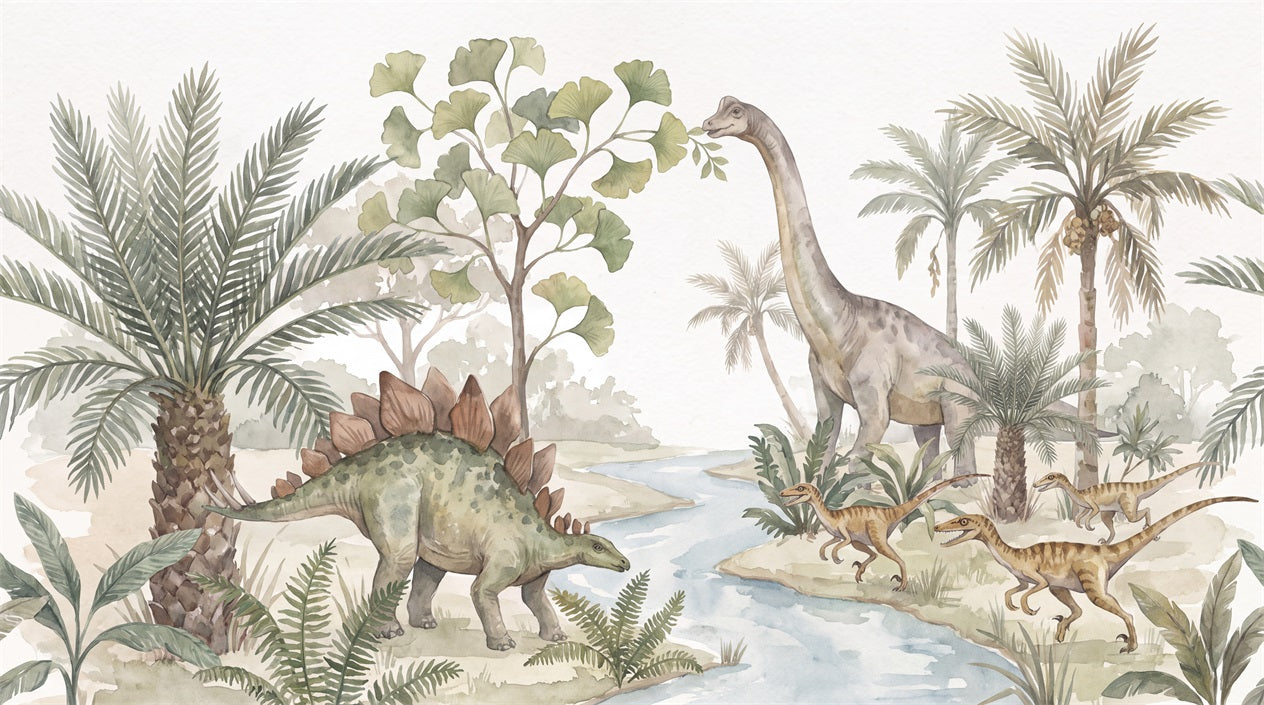 Sage Dinosaur Wallpaper Mural artwork