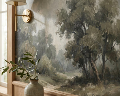 Sage Vintage Forest Wallpaper Mural