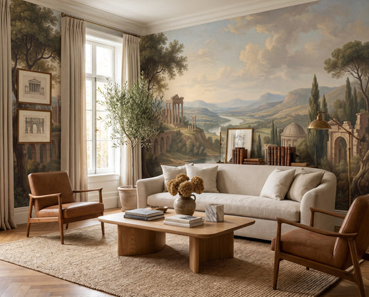 Sage River Ruins Wallpaper Mural