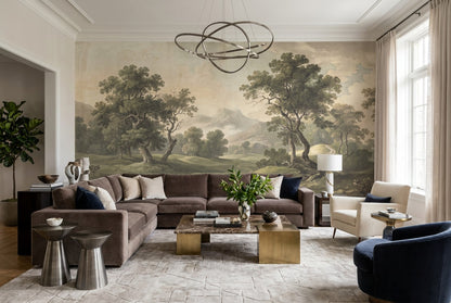 Sage Rolling Hills Forest Wallpaper Mural - 7