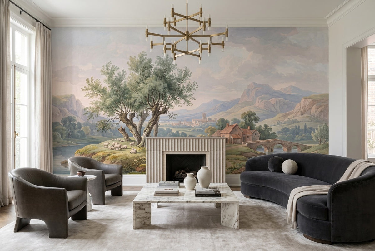 Sage Lakeside Village Wallpaper Mural - 8