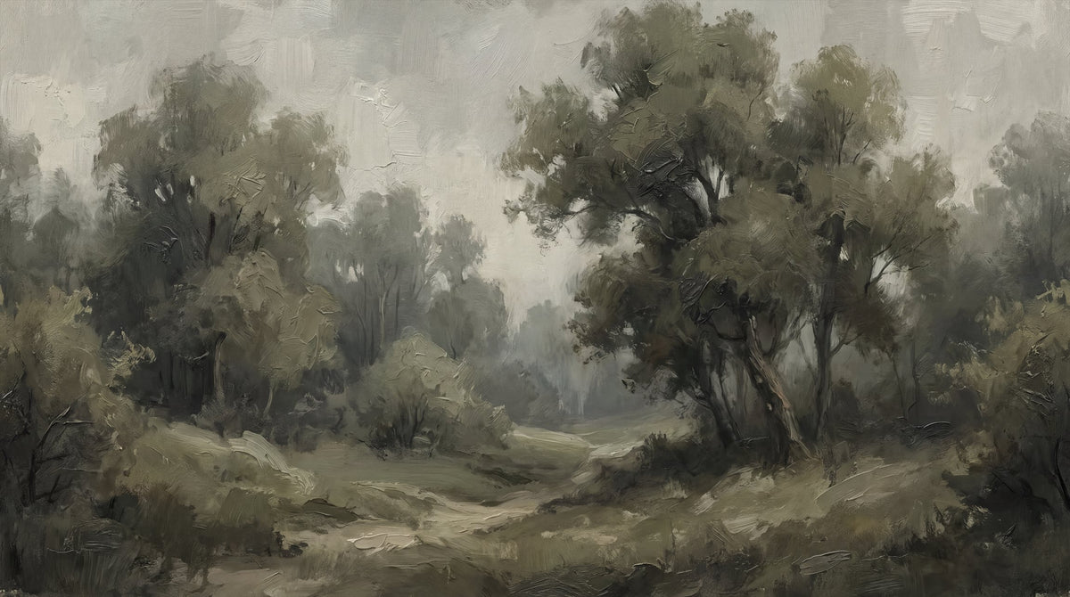 Sage Vintage Forest Wallpaper Mural