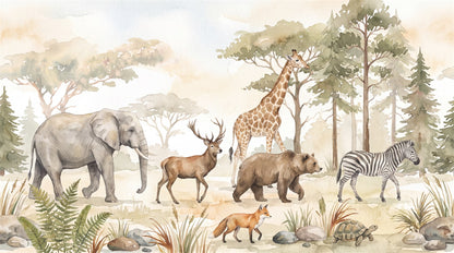 Sand Safari Wallpaper Mural artwork