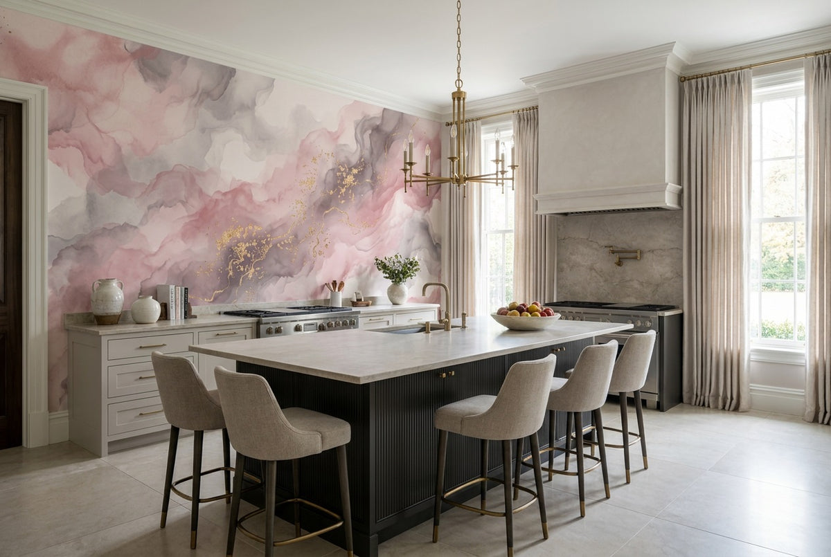 Pink Marble Wallpaper Mural view 5